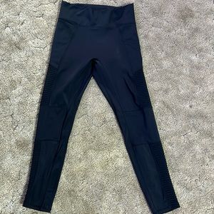 BN Women’s Fabletics Moto style black leggings size large